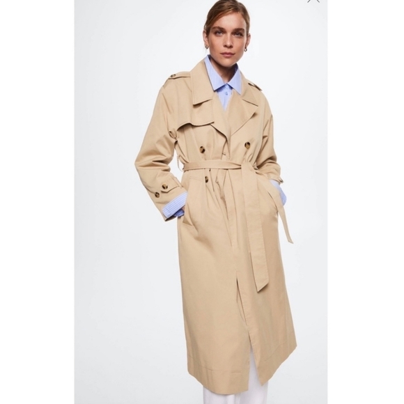 MNG Cotton Trench Coat - Picture 2 of 16